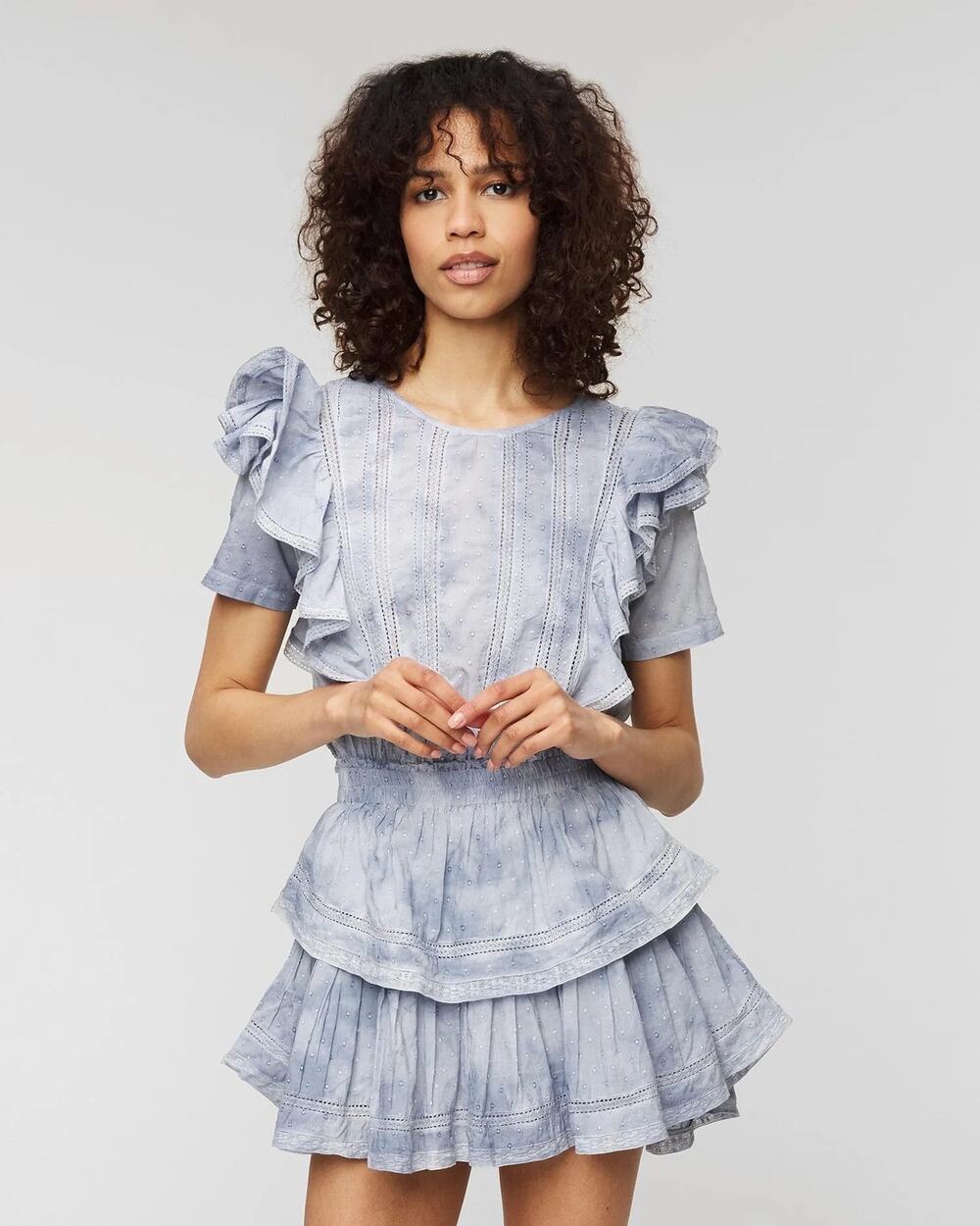Preppy Prairie Victorian Garment Dyed Ruffled Love Shack Fancy Natasha Dress